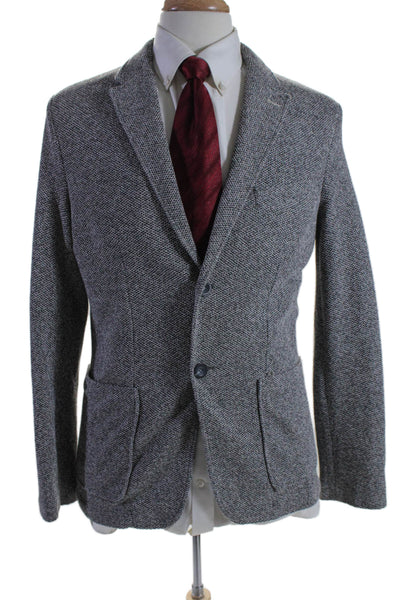 Zara Men's Collared Long Sleeves Unlined Two Button Jacket Gray Size 38