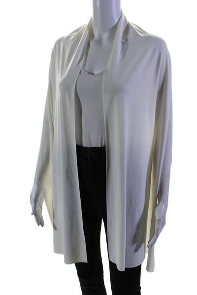 Norma Kamali Womens Stretch Wrap Shawl Scarf Ivory White Size One Size