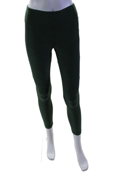 Outdoor Voices Womens Mid Rise Pull On Stretch Leggings Green Size Extra Small