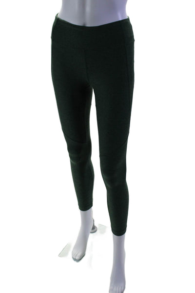 Outdoor Voices Womens Mid Rise Pull On Stretch Leggings Green Size Extra Small