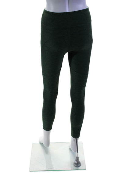 Outdoor Voices Womens Mid Rise Pull On Stretch Leggings Green Size Extra Small