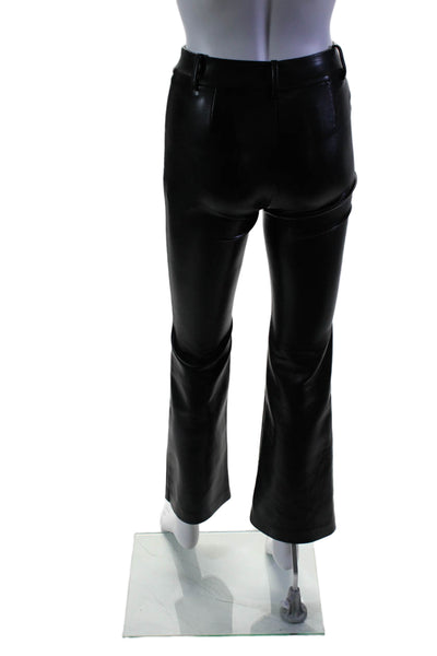 Wilfred Womens Faux Leather High Rise Flare Leg Casual Pants Black Size 00