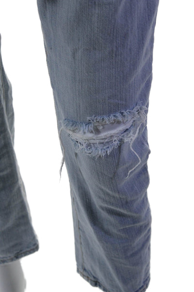 One Teaspoon Womens Drawstring Skinny Leg Jeans Blue Cotton Size Extra Small