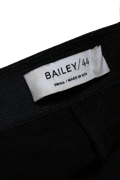 Bailey 44 Womens Elastic Waist High Rise Cutout Hem Leggings Black Size S