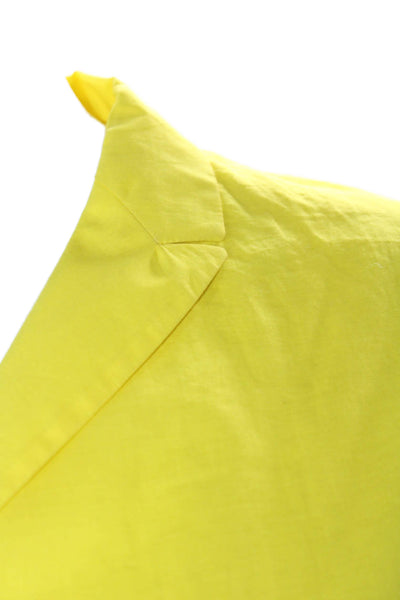 Jil Sander Womens Bright Yellow Cotton Long Sleeve Button Down Shirt Size 36