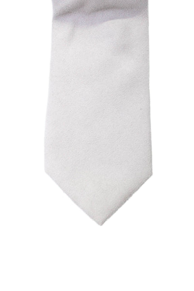 Isaac Mizrahi Womens Cotton Solid Classic Neck Tie Beige Size OS