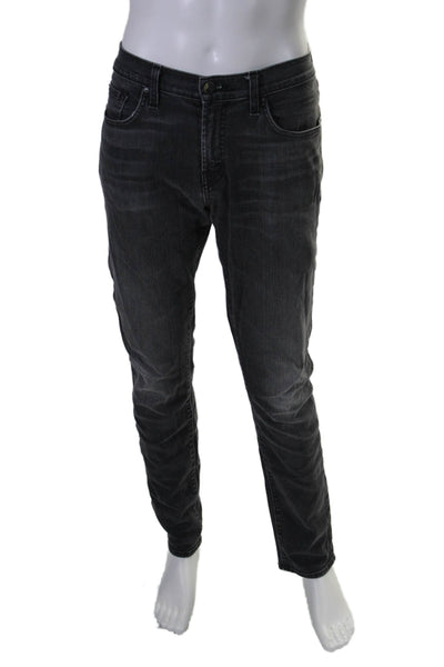 J Brand Mens Cotton Buttoned Zipped Straight Leg Jeans Black Size EUR33