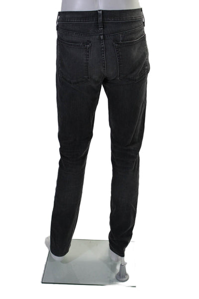 J Brand Mens Cotton Buttoned Zipped Straight Leg Jeans Black Size EUR33