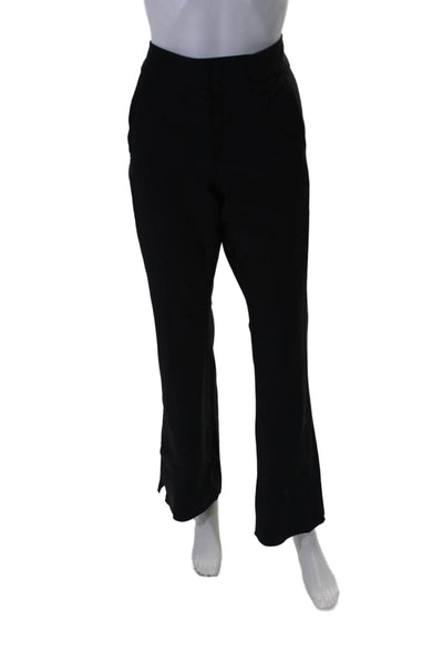 Athleta Womens High Rise Stellar Flare Leg Trouser Pants Jet Black Size 8