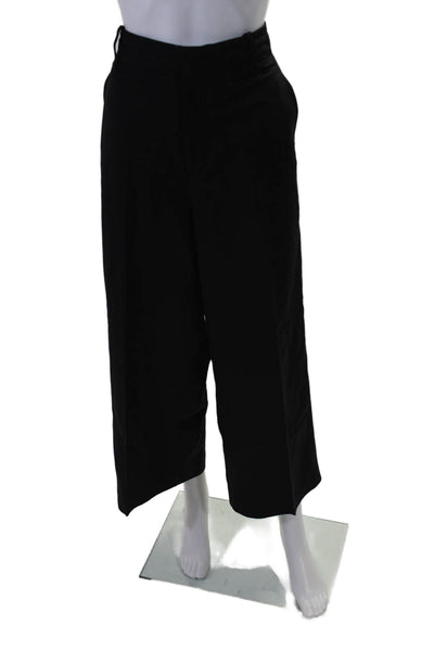 Athleta Womens High Rise Stellar Flare Leg Trouser Pants Jet Black Size 8