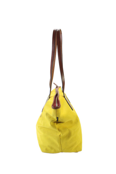 Dooney & Bourke Womens Bright Yellow Zip Medium Shoulder Tote Bag Handbag