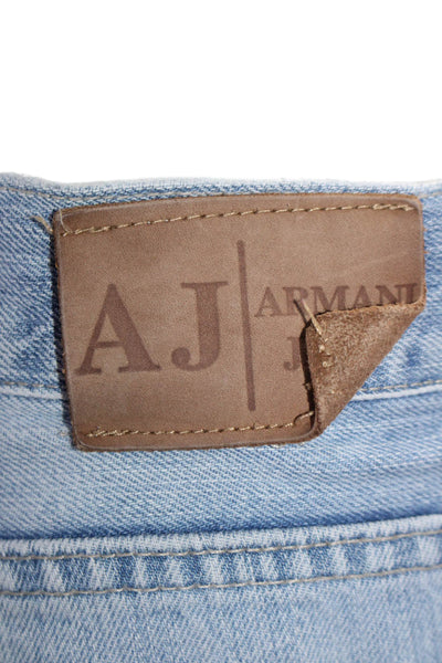 Armani Jeans Mens Denim Five Pocket Button Closure Tapered Jeans Blue Size 38