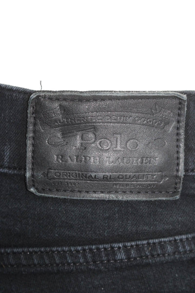 Polo Ralph Lauren Mens Denim Five Pocket Slim Fit Jeans Black Size 34X30