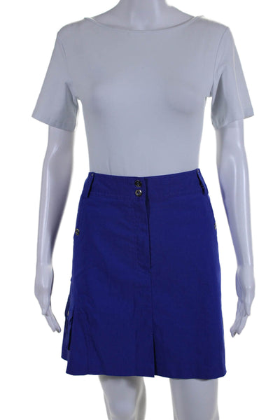 Jamie Sadock Womens Four Pocket Button Closure Mini Skort Blue Size 14