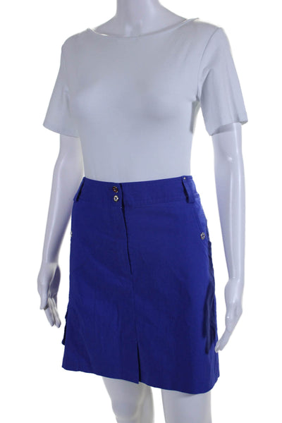 Jamie Sadock Womens Four Pocket Button Closure Mini Skort Blue Size 14