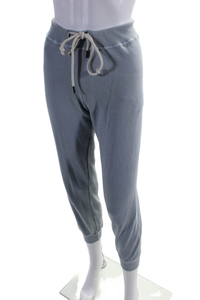 The Great Womens Cotton Drawstring Tied Tapered Jogger Sweatpants Blue Size 0