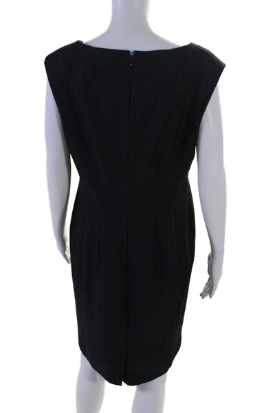 Calvin Klein Collection Womens Sleeveless Back Zip Long Dress Blue Size 12