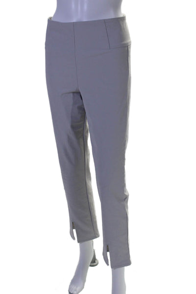 Athleta Women's Flat Front Straight Leg Slit Dress Pants Gray Size 6