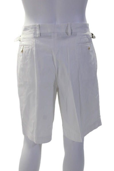 Polo Ralph Lauren Mens Flat Front FOur Pocket Single Pleat Shorts White 36W