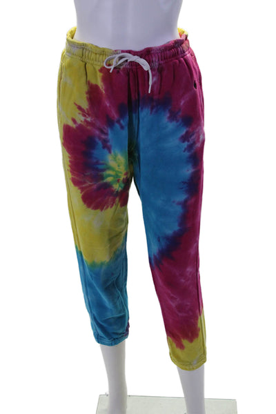 Polo Ralph Lauren Womens Elastic Waist Tapered Leg Sweatpants Multicolor Small