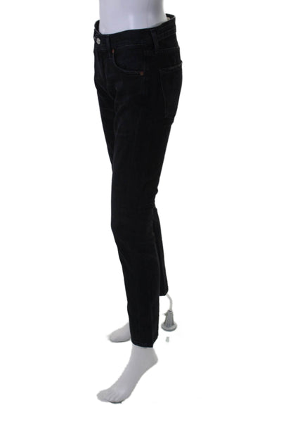 Citizens of Humanity Womens Black Agnes Mid-Rise Slim Straight Leg Jeans Size 25