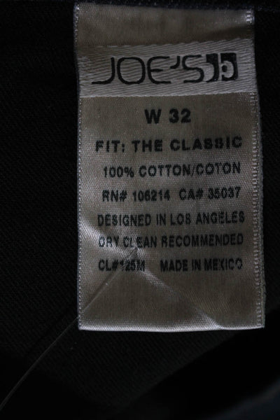 Joes Mens Mid Rise The Classic Fit Dark Field Wash Jeans Blue Cotton Size 32