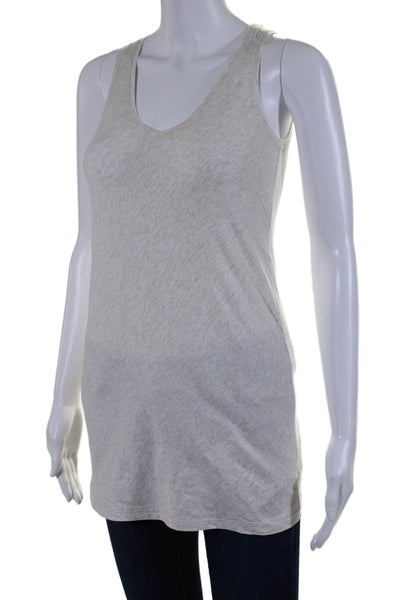 Brunello Cucinelli Womens V Neck Tank Top Beige White Cotton Size Medium