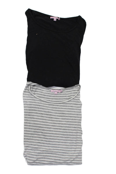 Calypso Saint Barth Womens Jersey Long Sleeve Shirts Gray Black Size XS S Lot 2