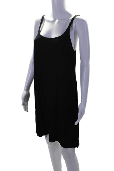 Splendid Womens Round Neck Zipped Sleeveless A-Line Tank Dress Black Size M