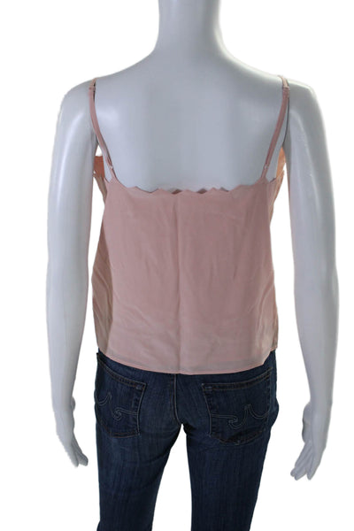 Maje Womens Blush Pink Silk V-Neck Sleeveless Camisole Top Size 1