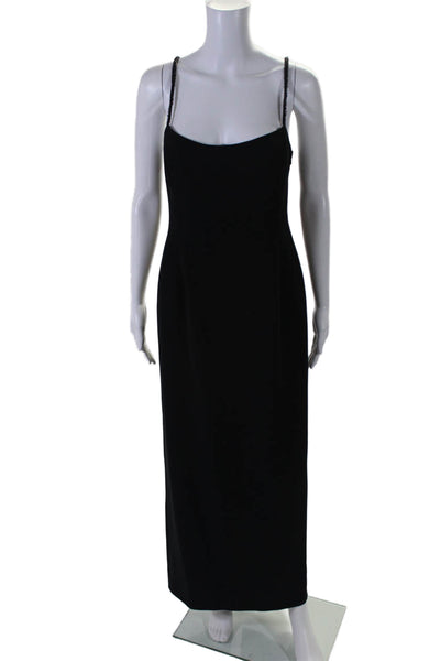 Badgley Mischka Studio Women's Spaghetti Straps Sequin Maxi Dress Black Size 6