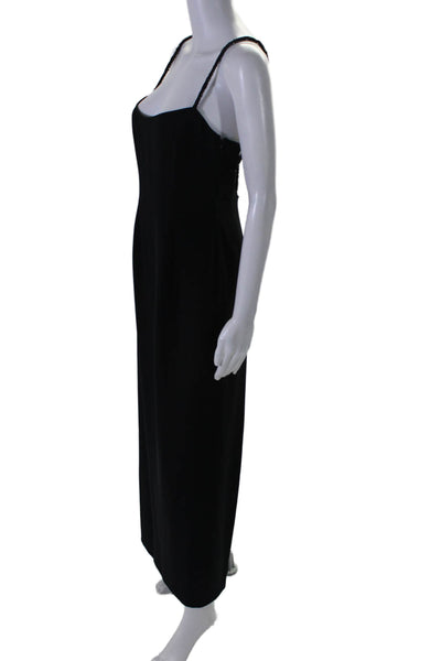 Badgley Mischka Studio Women's Spaghetti Straps Sequin Maxi Dress Black Size 6