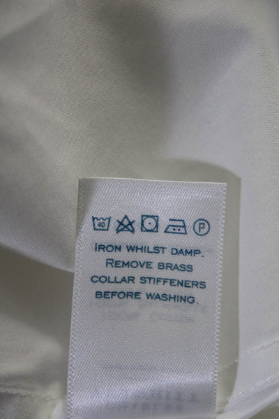 Charles Tyrwhitt Mens Cotton White Collar Long Sleeve Dress Shirt Size 16.5