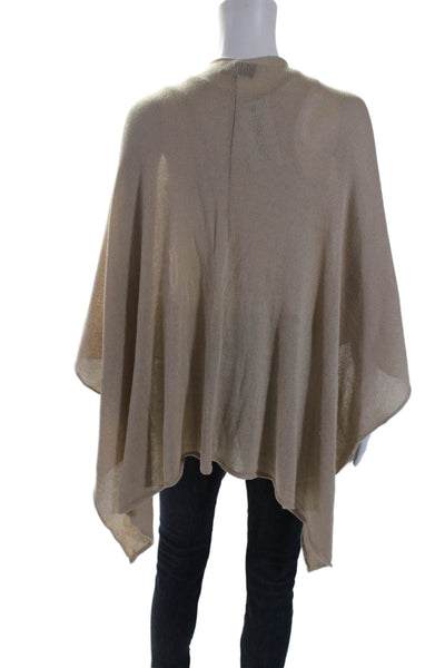 Wooden Ships Womens Cotton Open Front Swim Coverup Shawl Beige Size S/M