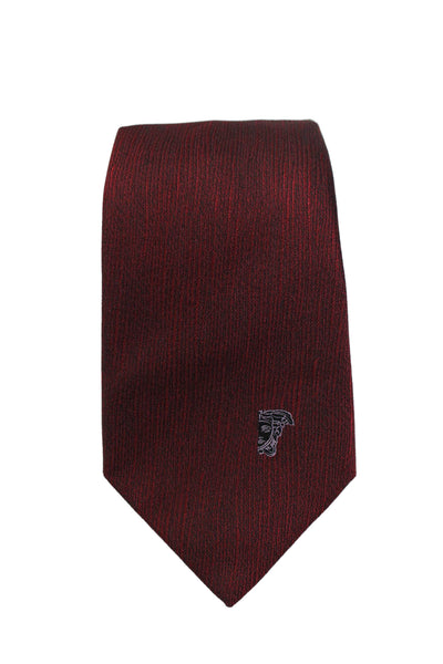 Versace Collection Mens Dark Red Textured Print Tie