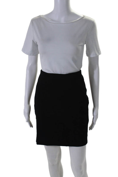 Akris Punto Women's Hook Closure Lined A-Line Mini Skirt Black Size 8