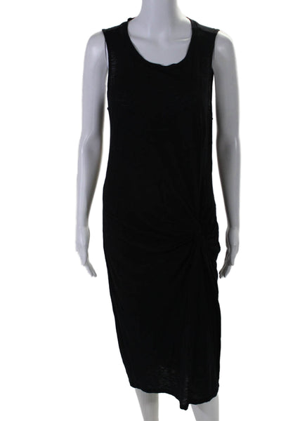 Stateside Women's Round Neck Sleeveless Cinch Midi Dress Black Size M