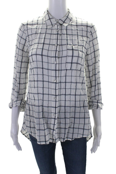 Elizabeth and James Women's Long Sleeves Button Up Blouse Plaid Size XS