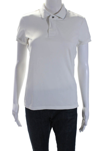 RLX Ralph Lauren Women's Collared Short Sleeves Polo Shirt White Size M