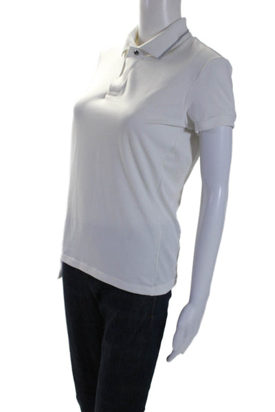 RLX Ralph Lauren Women's Collared Short Sleeves Polo Shirt White Size M