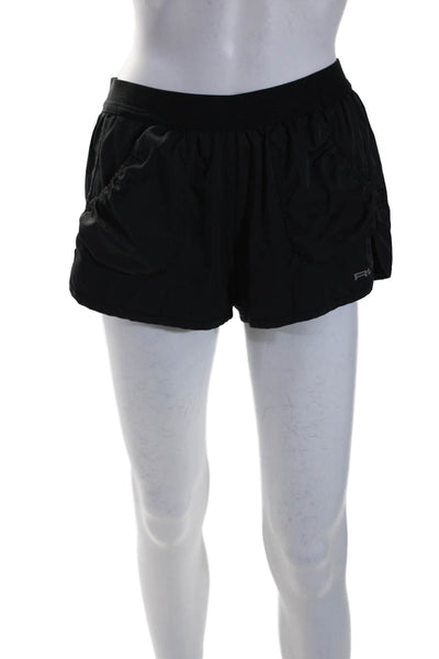 Ralph Lauren Women's Elastic Waist Pockets Athletic Running Shorts Black Size S