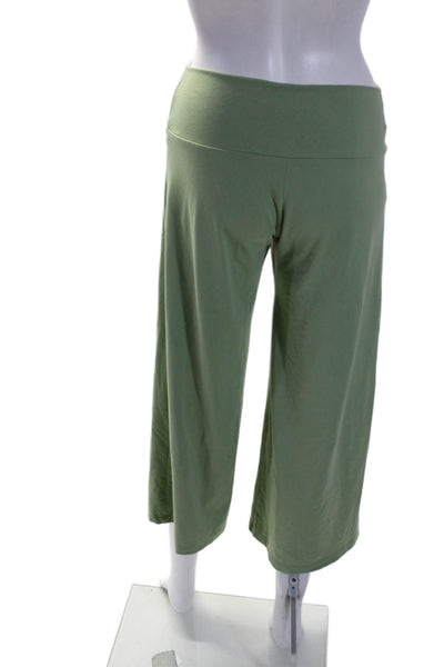 Susana Monaco Womens Slip-On Elastic Waist Wide Leg Yoga Pants Green Size S