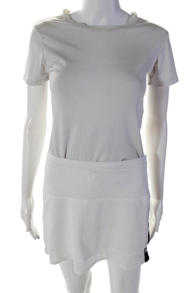 Lucky In Love Womens White Textured Layered Active Skort Skirt Size M