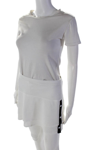 Lucky In Love Womens White Textured Layered Active Skort Skirt Size M