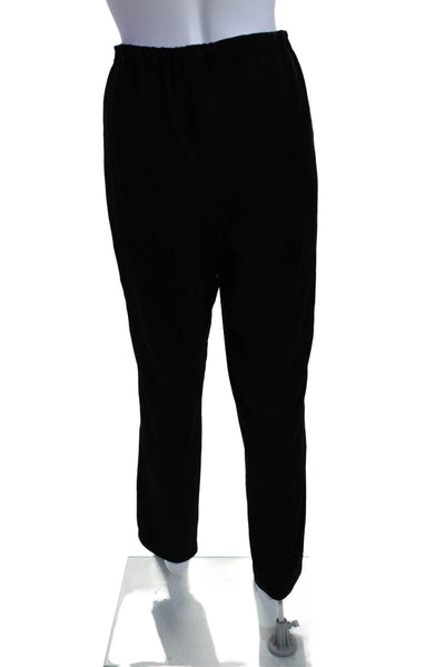 Jayskins Womens Suede Drawstring Waist High-Rise Tapered Pants Black Size S