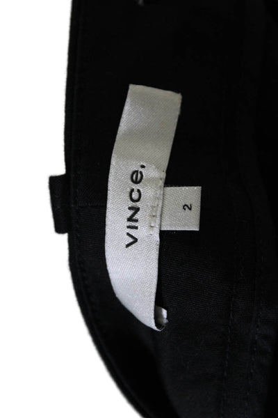 Vince Womens Cotton Flat Front Knee Length Casual Shorts Black Size 2