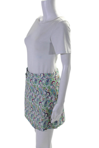 Peter Millar Womens 50+ UPF Paisley Athletic Skort Blue Green Purple Size Small