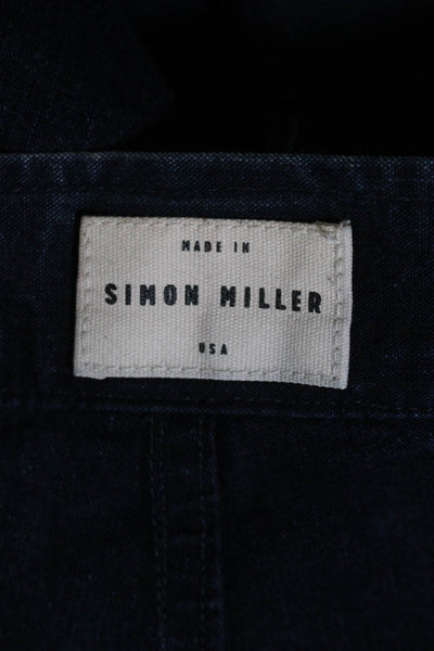 Simon Miller Mens Mid Rise Dark Wash Slim Leg Jeans Blue Cotton Size 36