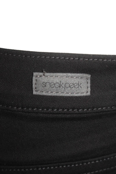 Sneak Peek Womens Cotton Black High Rise Lace Up Ankle Skinny Jeans Size 3