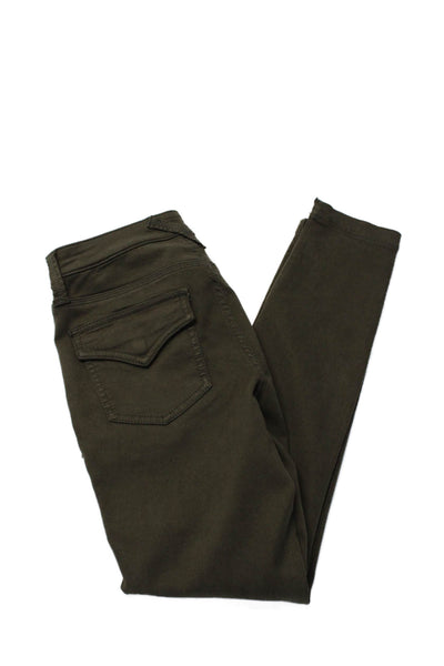 Joie Womens Cotton Zipped Buttoned Slip-On Skinny Leg Pants Green Size EUR 25